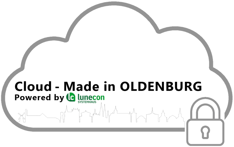 cloud made in oldenburg logo powered by lunecon für cloud telefonanlagen von innoteck